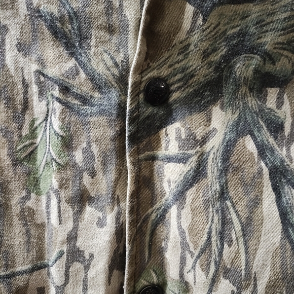 Vtg Mossy Oak Hunting Jacket Insulated Camo Tree XL Etched Button USA Made Clean - Picture 3 of 16